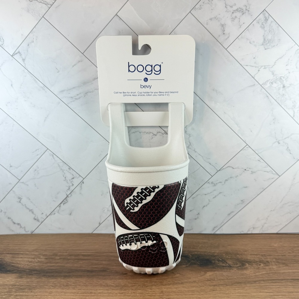 Bogg Bag Bevy Football Theme Cup Holder for Drinks Keys Phone Snacks NWT